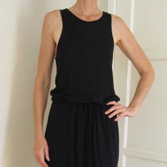 Michael Stars Maxi Dress Black Size M Sleeveless Micro Modal - Picture 1 of 15